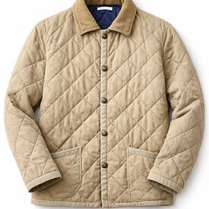 Men's Quilted Tan Jacket